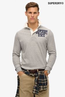 Superdry Grey Vintage Athletic Rugby Shirt (672406) | $111