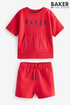 Roșu - Set Baker by Ted Baker bluză și pantaloni scurți (672818) | 191 LEI - 203 LEI