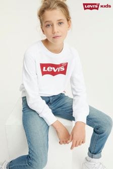 Levi's® Kids White Batwing Logo Sweatshirt (672866) | 17 BD - 19.50 BD