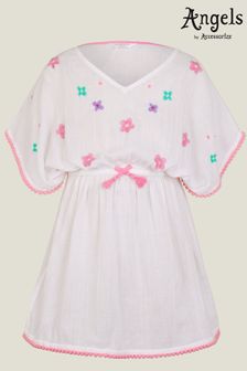 Angels By Accessorize White Floral Embroidered Kaftan