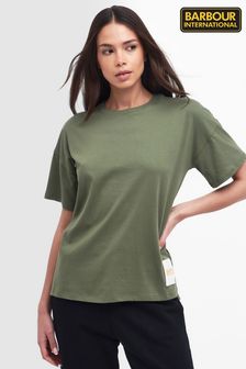 Barbour® International Khaki Green Henlow Relaxed Fit T-Shirt (673415) | 210 SAR