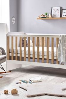 White/Wood Effect Parker Kids Nursery Cot Bed (673628) | €490
