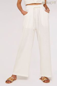 Apricot Cream Wide Leg Trousers with a Touch of Linen (674103) | €21.50