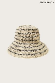 Monsoon Cream Crochet Bucket Hat (674143) | kr640