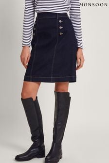 Monsoon Rosa Button Denim Skirt