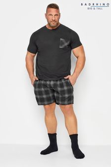 שחור - Badrhino Big & Tall Shorts And T-shirt Pyjama Set (674606) | ‏151 ‏₪