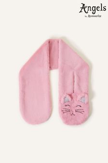 Angels By Accessorize Pink Girls Fluffy Faux Fur Cat Scarf (674769) | 116 QAR