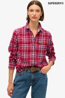 Women s Shirts Red 100 Cotton Coatsandjackets Next Ireland