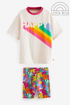 Little Bird by Jools Oliver Happy T-shirt à manches courtes et ensemble cycliste court
