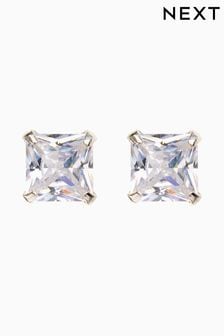 Sterling Silver Cubic Zirconia Stud Earrings (675529) | 29 QAR