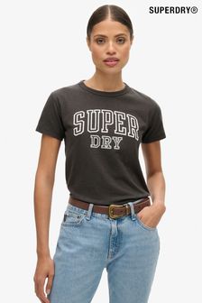 Superdry Bison Black Slub Athletic Graphic Fitted T-Shirt (675944) | LEI 167