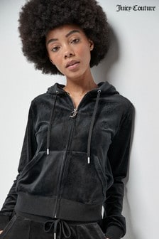 Sweat à capuche Juicy Couture Robertson coupe classique en velours zippé