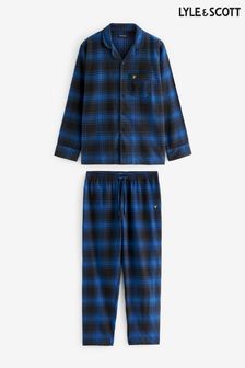 Lyle & Scott Julian Blue Pyjama Set (676278) | LEI 388