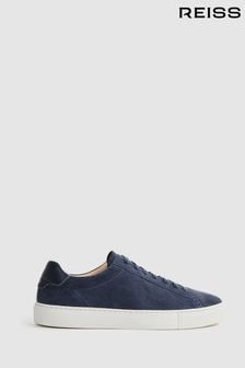 Reiss Airforce Blue Finley Suede Suede Trainers (676487) | €186