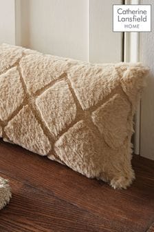 Catherine Lansfield Natural Cosy Diamond Fleece Draught Excluder (676892) | €22