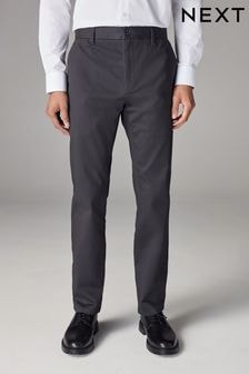 Grey Charcoal Slim Fit Stretch Chinos Trousers (677015) | $37