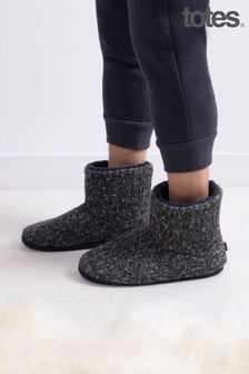 Totes Mens Rib Knit Boots Slippers (677410) | kr640