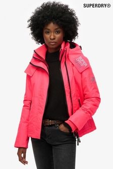 Superdry Hyper Fire Pink Hooded Mountain Windbreaker Jacket (677454) | $171