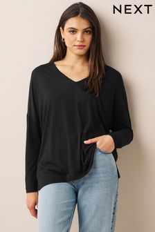 Black Long Sleeve Tunic Top (677472) | $35