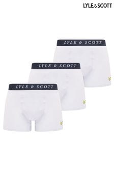 Lyle & Scott White Underwear Trunks  3 Pack (677533) | 168 QAR