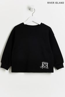 River island black sweatshirt best sale