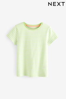 Lime Green Stripe T-Shirt (3-16yrs) (677717) | AED13 - AED21