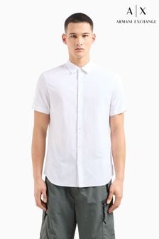 Armani Exchange Seersucker Texture Short Sleeve Shirt