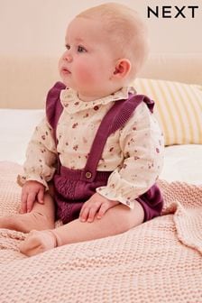 Komplet pletenega pajaca in bluze za dojenčke (0 mesecev–2 let) (677953) | €25 - €27