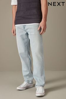Blue Bleach Straight Fit Vintage Stretch Authentic Jeans (678075) | $47