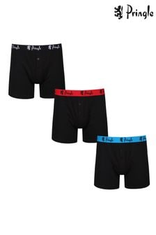 Pringle Dark Black Button Fly 3 Pack  Boxers (678138) | €41