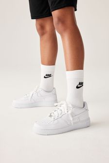Белый - Кроссовки Nike Air Force 1 (для подростков) (678175) | €93