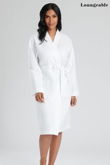 White - Loungeable Waffle Robe (679139) | kr640