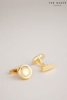 Ted Baker Gold Tone Curve Metal Circle Cufflink (679519) | SGD 74