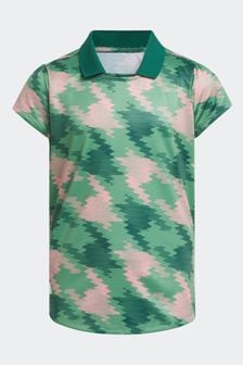 adidas Golf Green HEAT.RDY Printed Polo Shirt (679866) | kr363