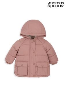 Mamas & Papas Pink Girls Parker Coat (67F221) | $64