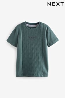 Embroidery Textured Short Sleeve T-Shirt (3-16yrs)