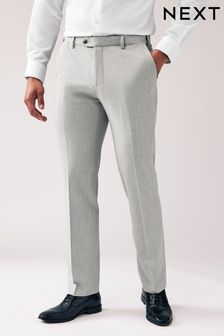 Svetlo siva - Klasičen kroj - Raztegljiva moška obleka Motionflex: hlače (680093) | €37