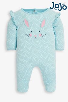 JoJo Maman Bébé Bunny Appliqué Sleepsuit