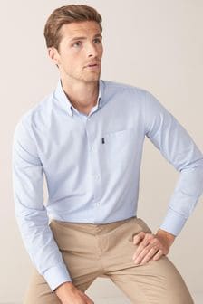 Pale Blue Slim Fit Single Cuff Easy Iron Button Down Oxford Shirt (680531) | 26 €