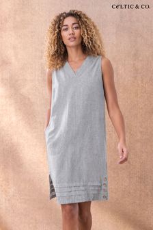 Celtic & Co. Natural Organic Cotton Linen Pleat Hem Dress (680566) | €72