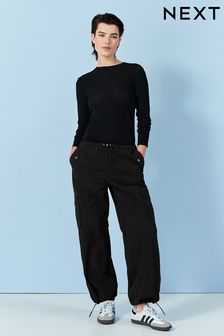Black Parachute Pull On Cargo Trousers (681288) | €34