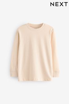 米白色 - 100% Cotton Long Sleeve Cosy T-shirt (3-16yrs) (681710) | NT$220 - NT$360