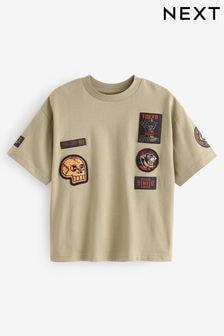 Tan Brown Back Print Relaxed Fit Short Sleeve Graphic T-Shirt (3-16yrs) (682066) | $17 - $22