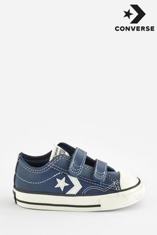 Converse - kids' navy leather 'star player' online trainers