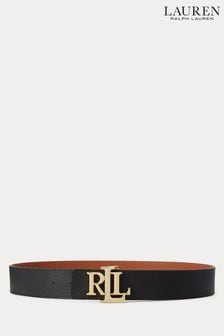Lauren Ralph Lauren® Monogram Logo Leather Waist Belt (683082) | TRY 894