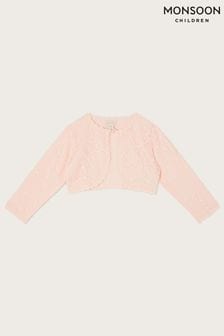 Monsoon Pink Baby Lace Cardigan (683092) | €36 - €39