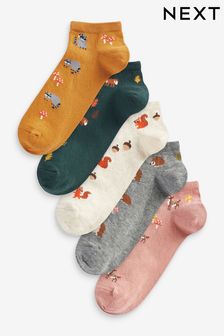 Grün/Beige - Sportsocken mit Wintertiermotiven im 5er-Pack (683304) | 15 €