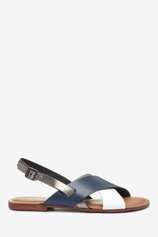 Sandales Forever Comfort® croisées sur le devant à bride arrière