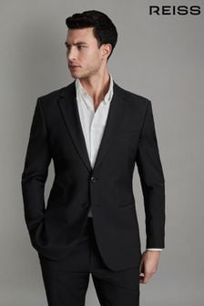 Reiss Black Hope Modern Fit Wool Blend Single Breasted Blazer (683428) | SGD 739