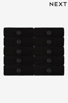 Black 10 Pack Cushioned Sole Comfort Socks (683549) | 139 QAR